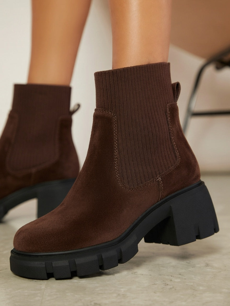 Suede Slip On Chelsea Boots