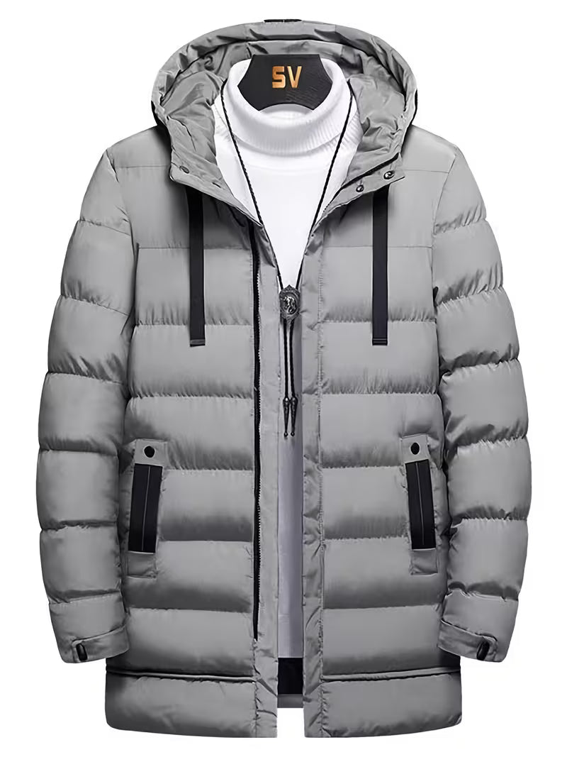 Mid-Length Hooded Jacket