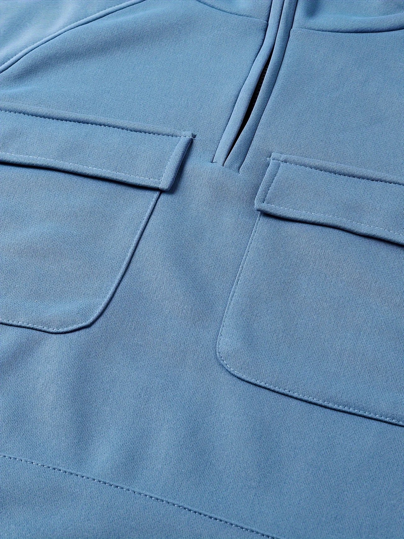 Half-Zip Cargo Sweatshirt