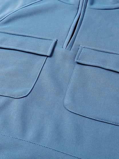 Half-Zip Cargo Sweatshirt