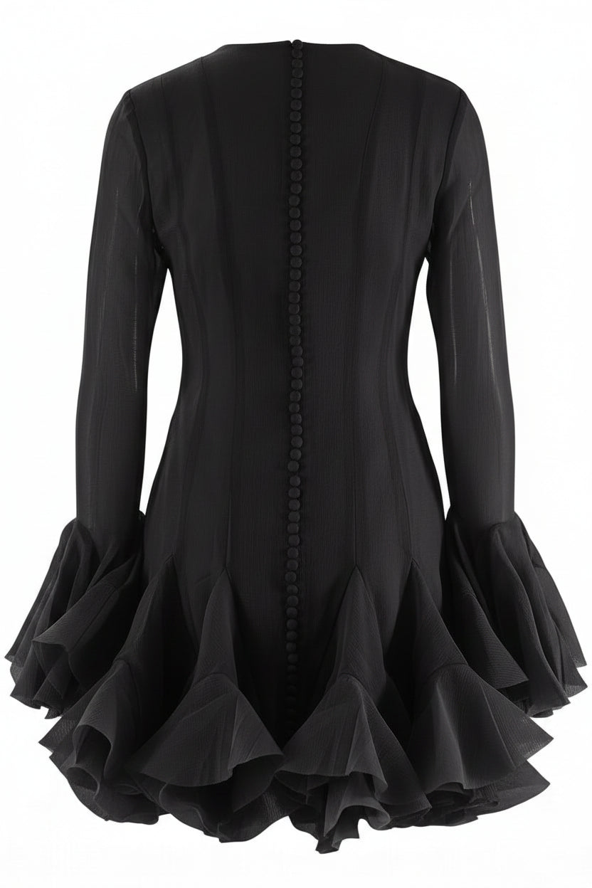 The Minimalist Ruffle Mini Dress