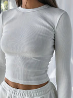 Slim Long Sleeve Crop Top