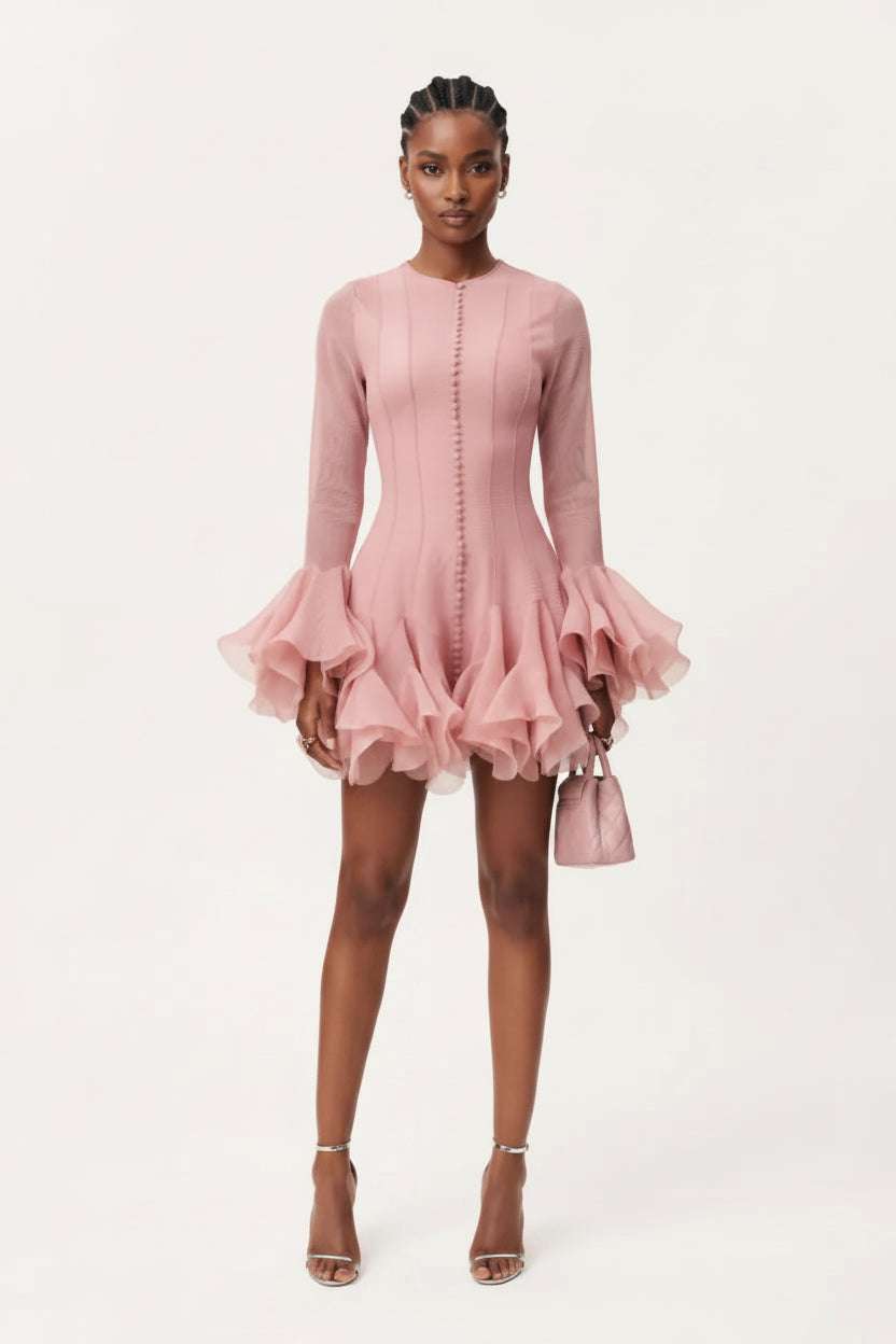 The Minimalist Ruffle Mini Dress