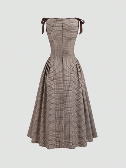 Tie Bowknot Retro Dress