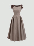 Tie Bowknot Retro Dress