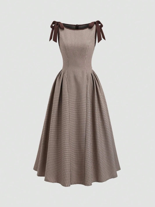 Tie Bowknot Retro Dress