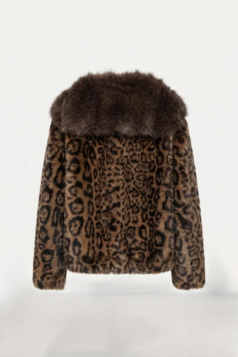 Luxe Leopard Layer Faux-Fur Jacket