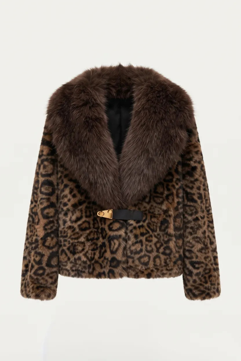 Luxe Leopard Layer Faux-Fur Jacket