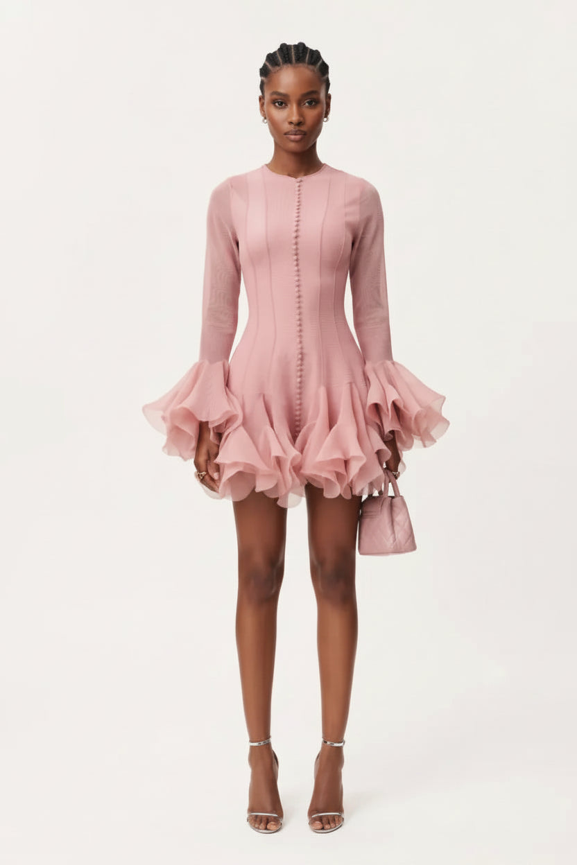 The Minimalist Ruffle Mini Dress