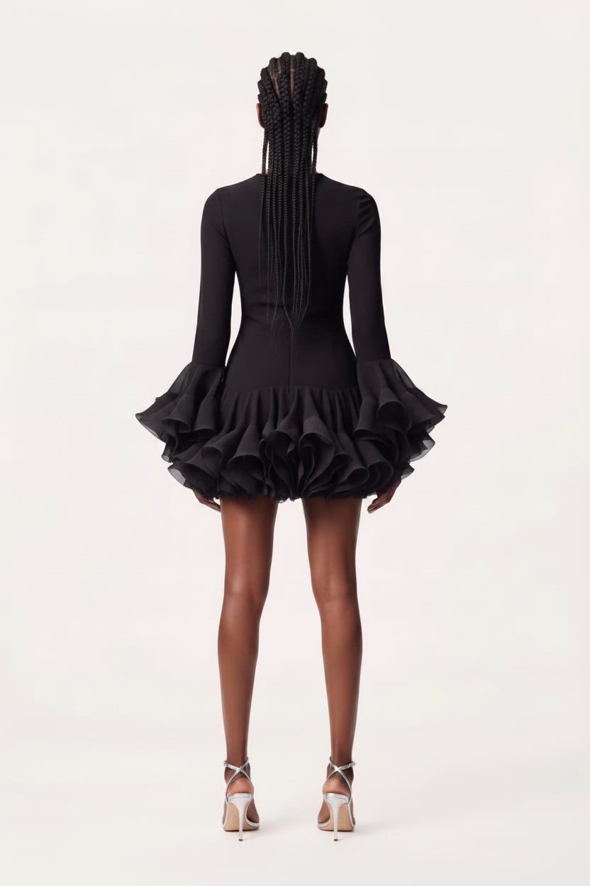 The Minimalist Ruffle Mini Dress