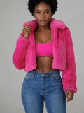 Cropped Plush Jacket
