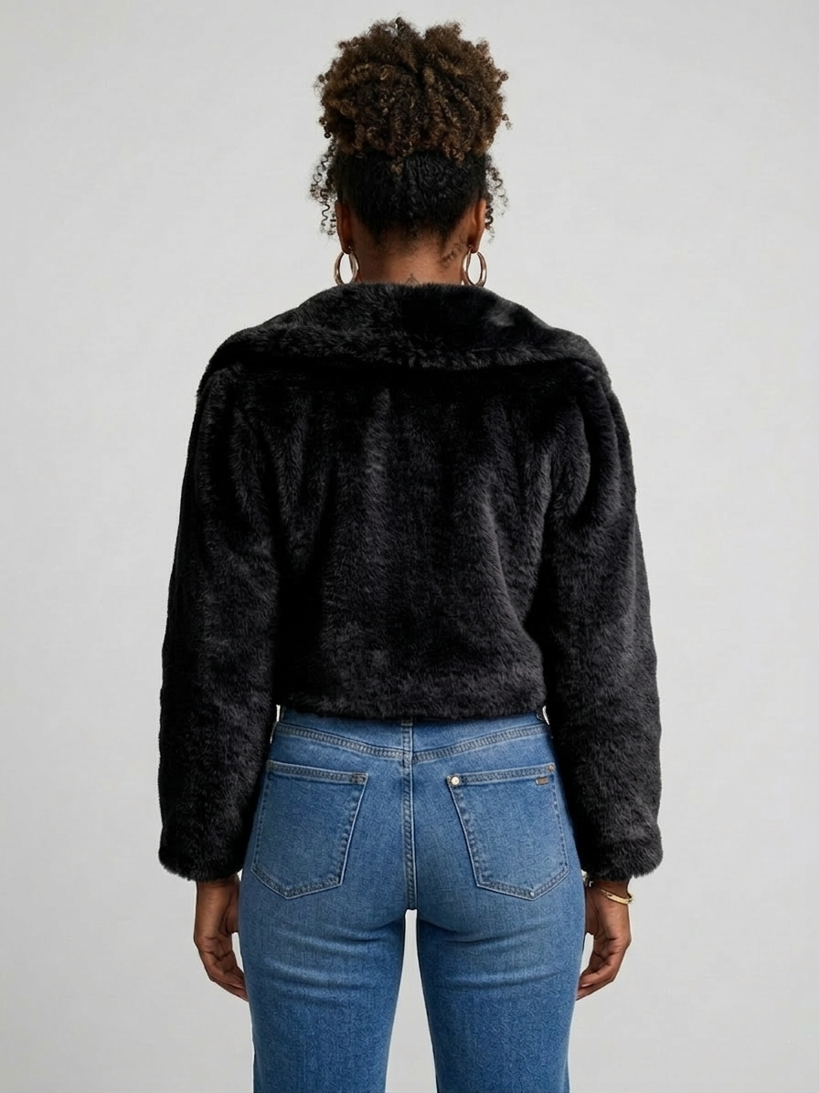 Cropped Plush Jacket