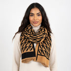 Reversible Faux Cashmere Splice Scarf