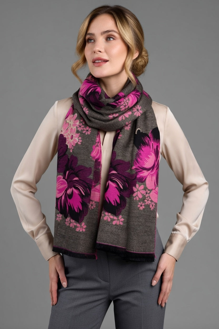 Reversible Blossom Burst Scarf
