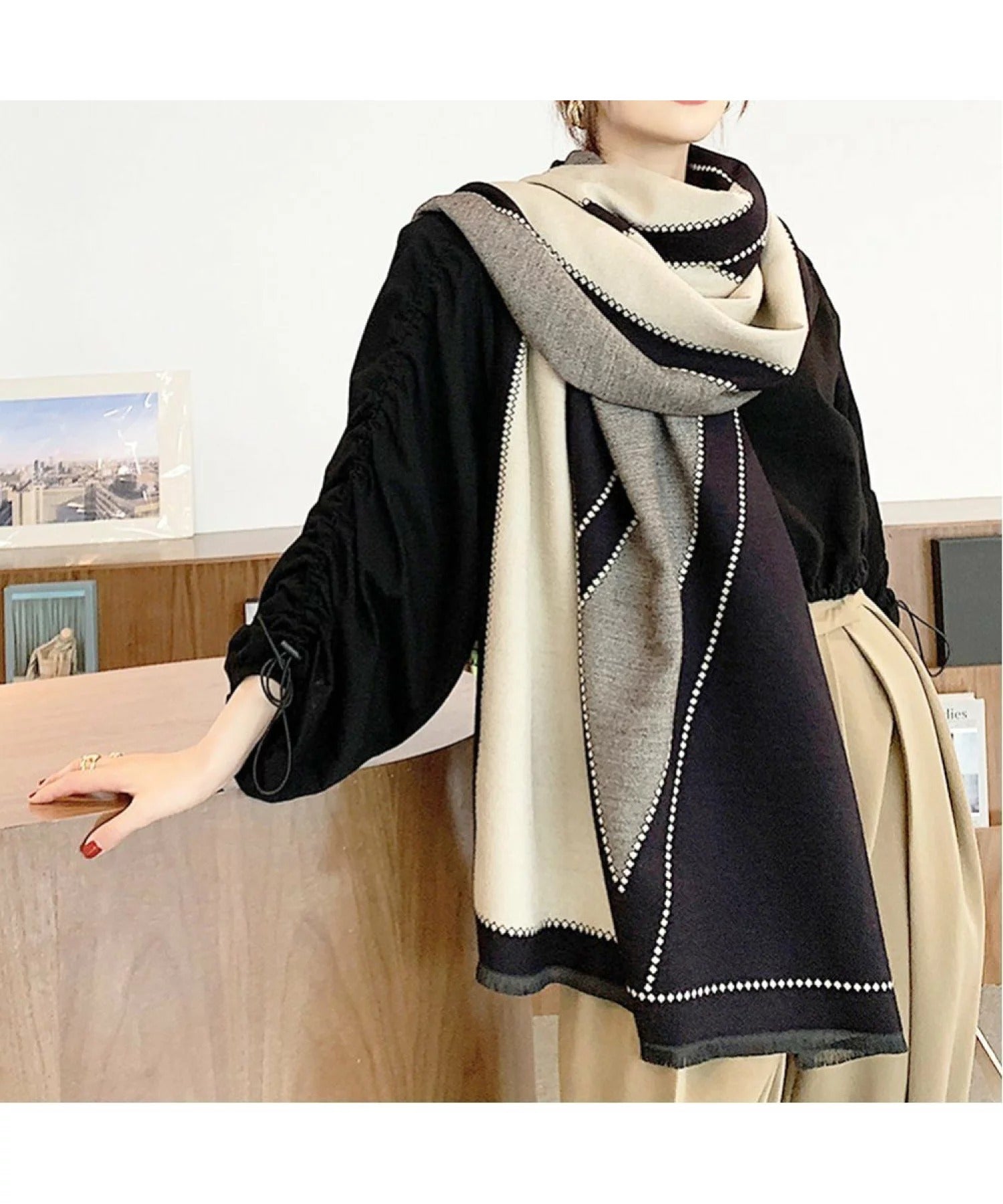 Shawl Two-Sided Versatile Scarf