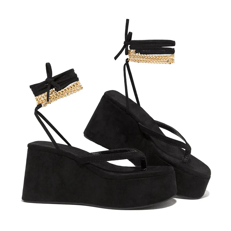 Tie Leg Toe Post Sandals