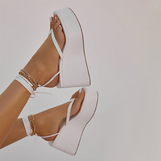 Tie Leg Toe Post Sandals