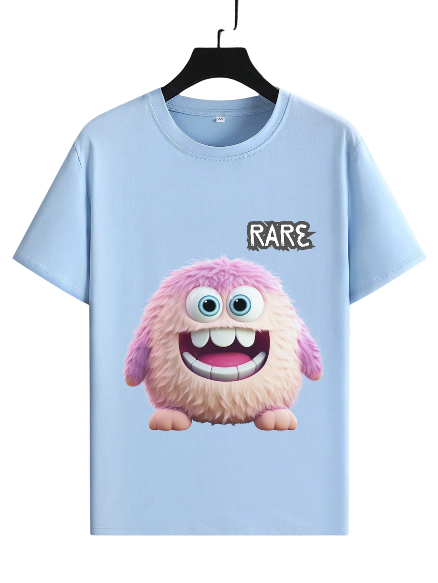 RARE MON Round Neck T-Shirt