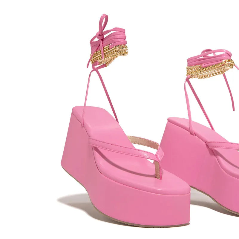 Tie Leg Toe Post Sandals