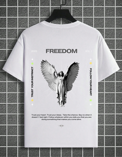 Rare Freedom Round Neck Knitted Casual Short-Sleeve T-Shirt