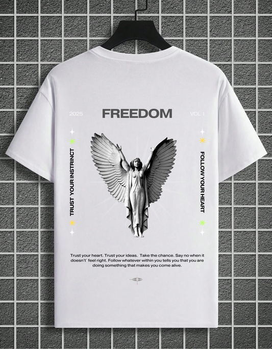 Rare Freedom Round Neck Knitted Casual Short-Sleeve T-Shirt