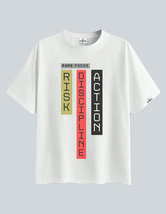 RARE Focus Round Neck Knitted Casual Short-Sleeve T-Shirt