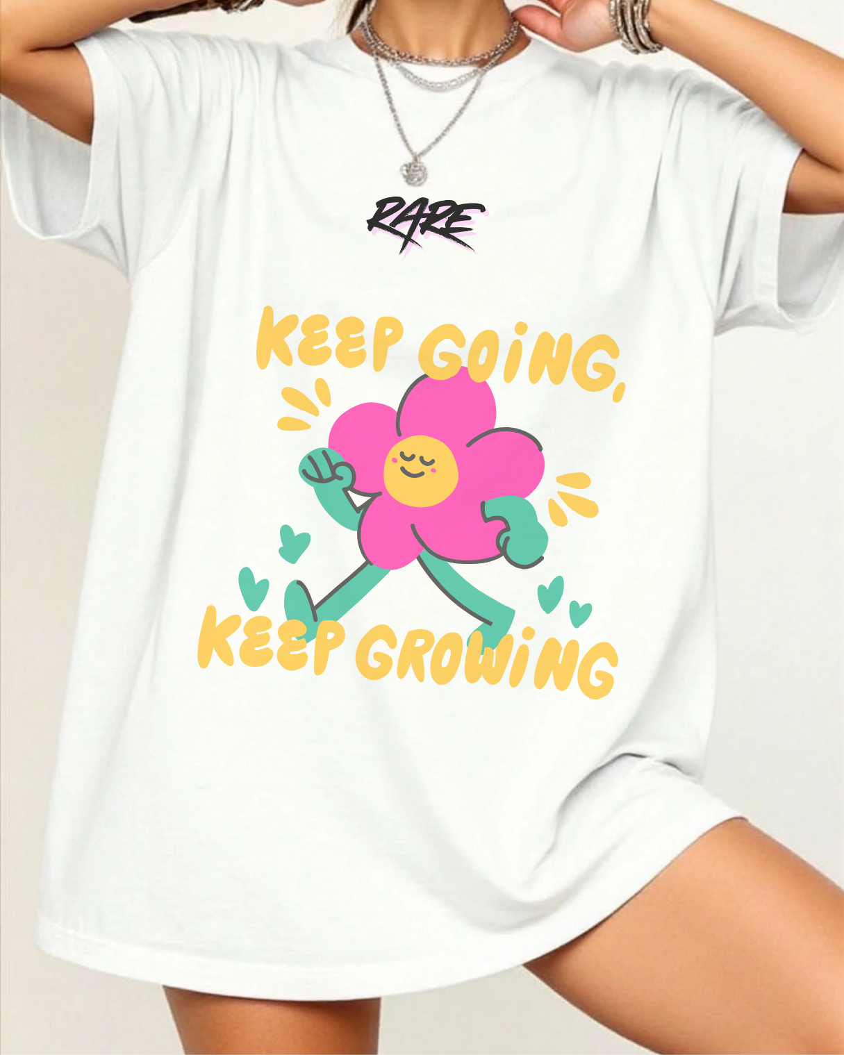 RARE Flower Round Neck T-Shirt