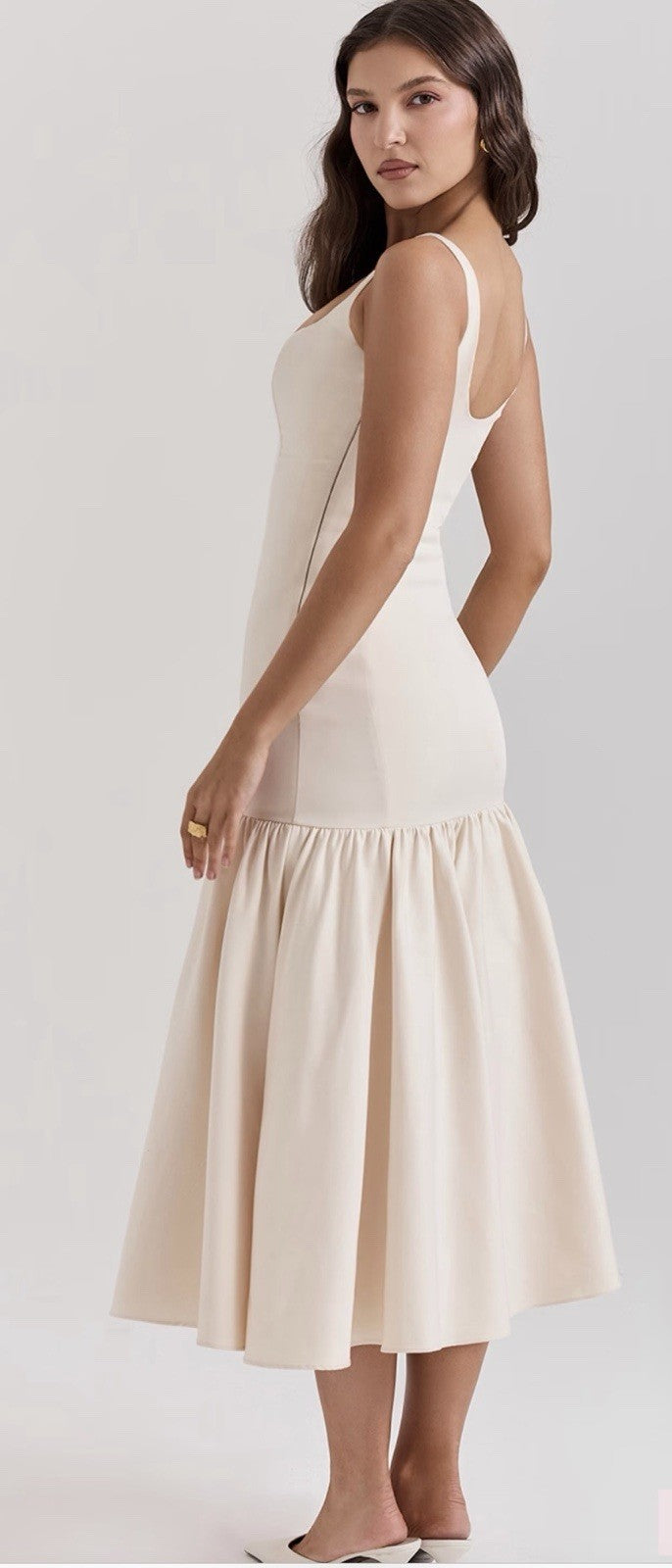 Elegant Spaghetti Strap Backless Dress